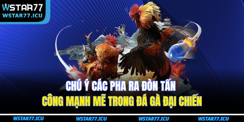 Đá Gà Đại Chiến WSTART77: Kinh Nghiệm Và Chiến Thuật Cá Cược 2 Chú ý các pha ra đòn tấn công mạnh mẽ trong Đá Gà Đại Chiến